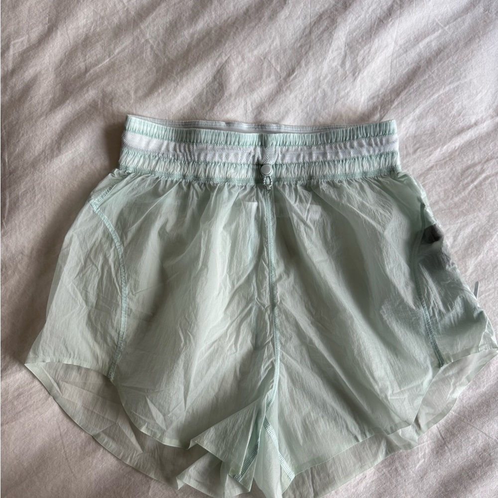 LULULEMON Sheer Light Green Women's Running Shorts